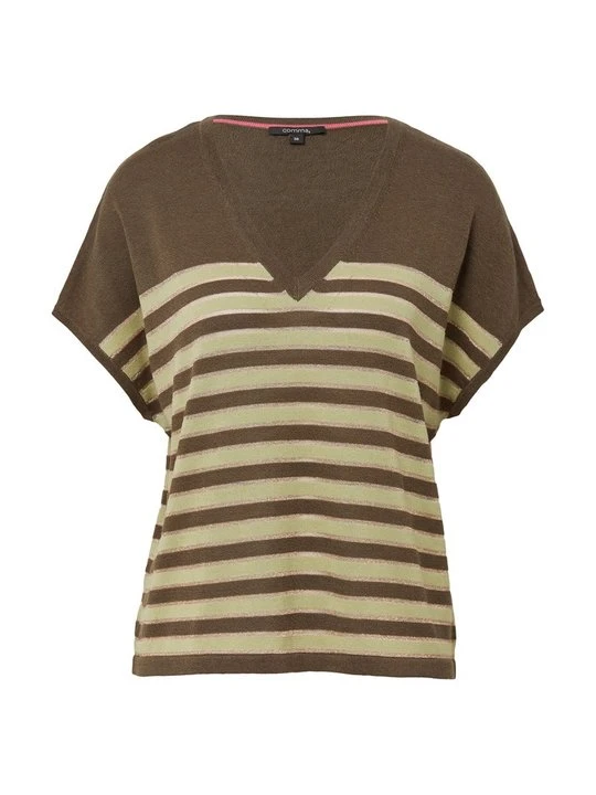 Zdjęcie produktu T-shirt z nadrukiem comma jasny brąz
