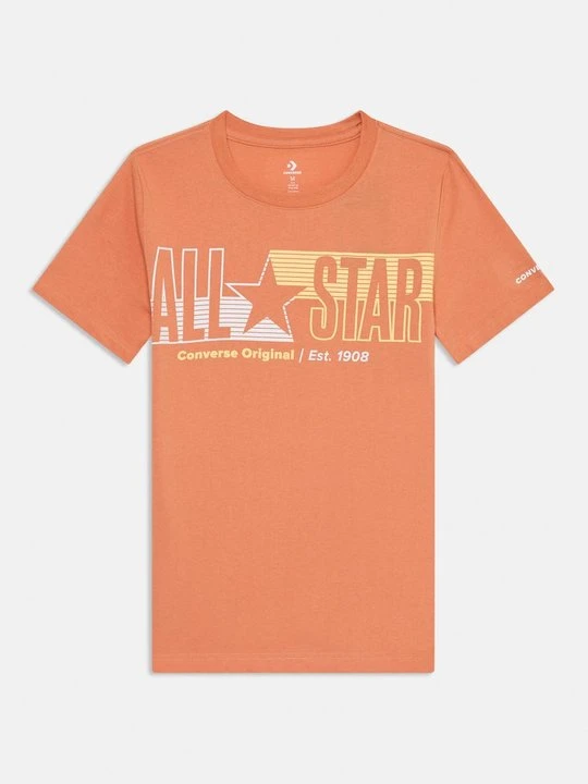 Zdjęcie produktu T-shirt z nadrukiem Converse pomarańczowy