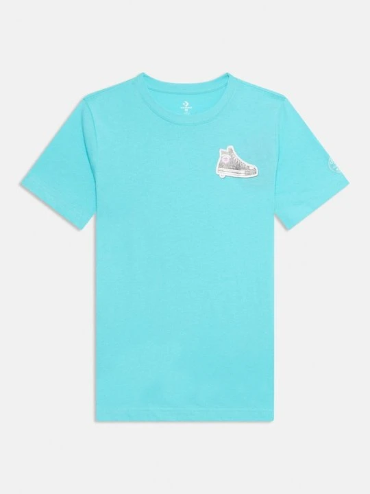 Zdjęcie produktu T-shirt z nadrukiem Converse turkusowy