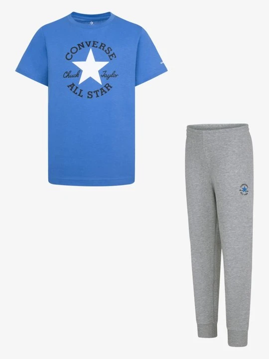 Zdjęcie produktu T-shirt z nadrukiem Converse szary melanż