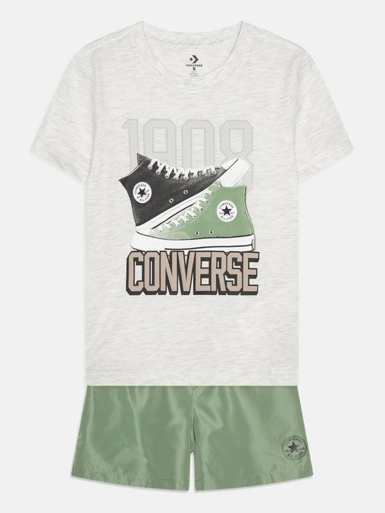 Zdjęcie produktu T-shirt z nadrukiem Converse ciemnozielony