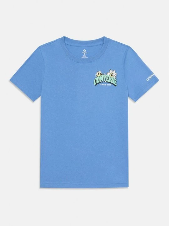 Zdjęcie produktu T-shirt z nadrukiem Converse błękit królewski