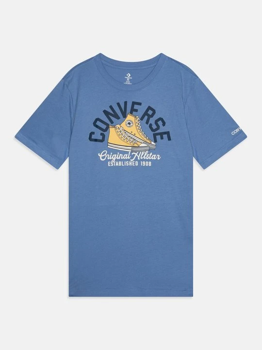 Zdjęcie produktu T-shirt z nadrukiem Converse błękit królewski