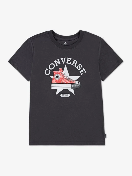 Zdjęcie produktu T-shirt z nadrukiem Converse antracytowy