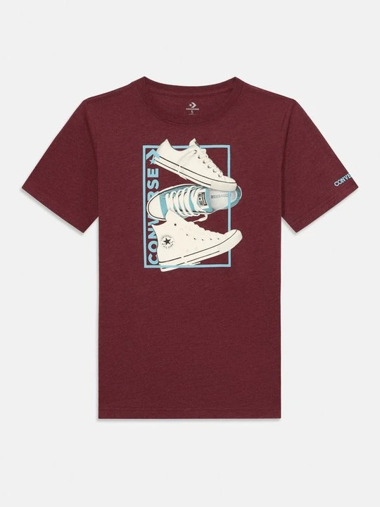 Zdjęcie produktu T-shirt z nadrukiem Converse bordowy