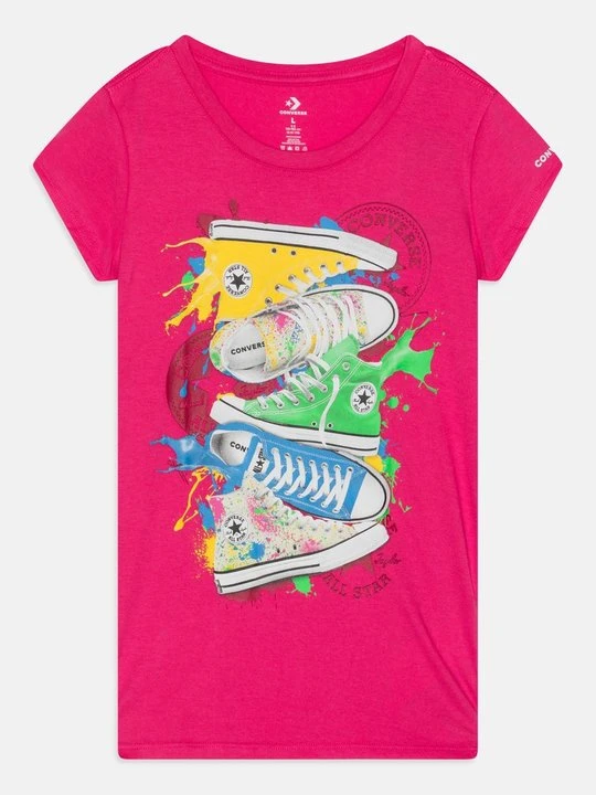 Zdjęcie produktu T-shirt z nadrukiem Converse jasnoróżowy