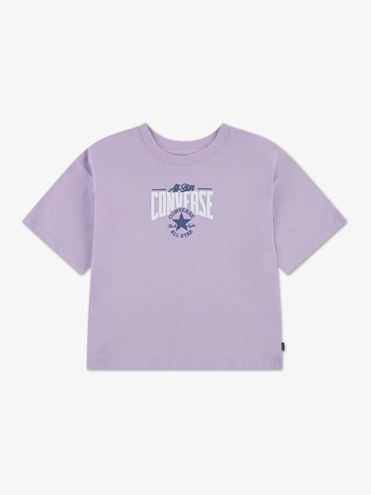 Zdjęcie produktu T-shirt z nadrukiem Converse liliowy