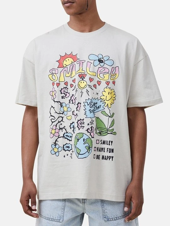 Zdjęcie produktu T-shirt z nadrukiem Cotton On beżowy
