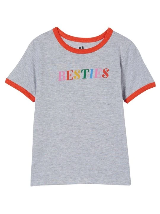 Zdjęcie produktu T-shirt z nadrukiem Cotton On jasnoszary melanż