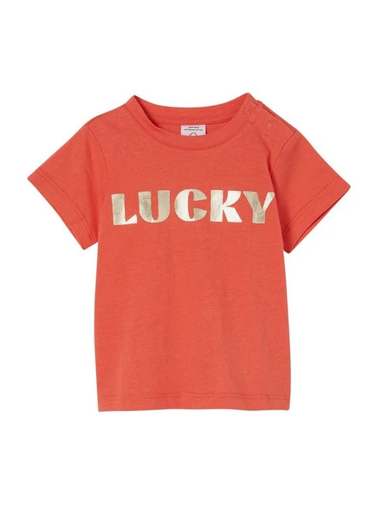 Zdjęcie produktu T-shirt z nadrukiem Cotton On pomarańczowy