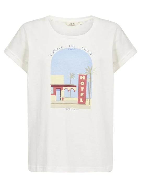Zdjęcie produktu T-shirt z nadrukiem Cream biały