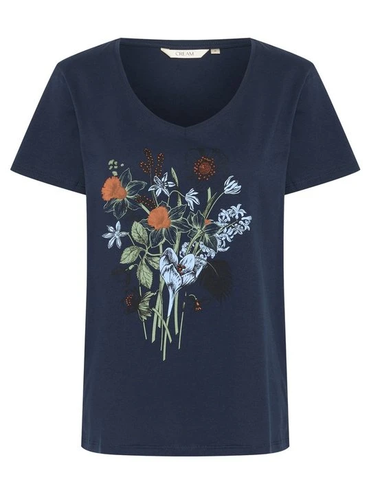 Zdjęcie produktu T-shirt z nadrukiem Cream granatowy
