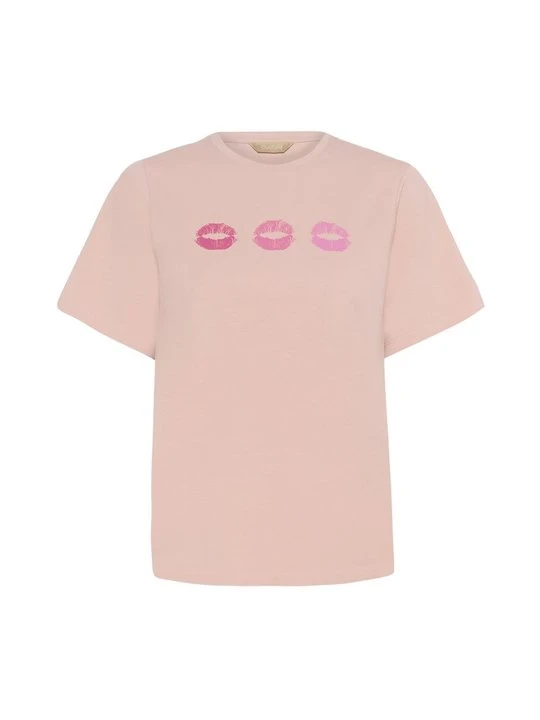 Zdjęcie produktu T-shirt z nadrukiem Culture jasnoróżowy