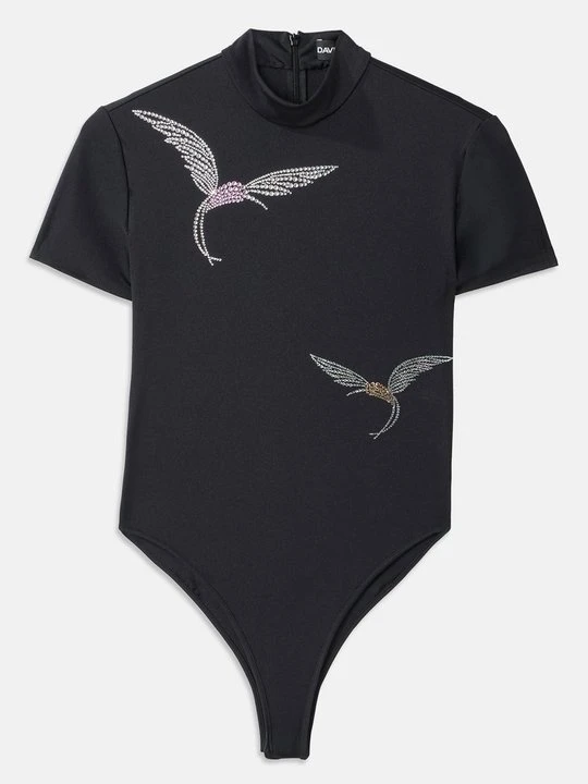 Zdjęcie produktu T-shirt z nadrukiem David Koma czarny