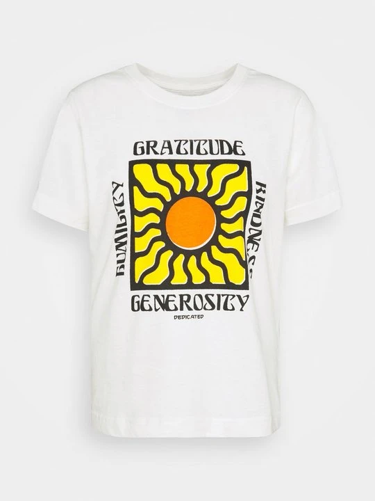 Zdjęcie produktu T-shirt z nadrukiem Dedicated mleczny
