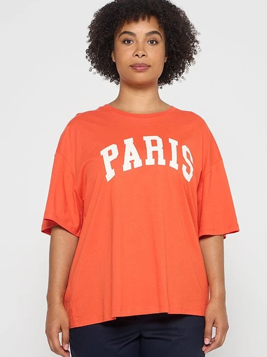 Zdjęcie produktu T-shirt z nadrukiem DeFacto czerwony