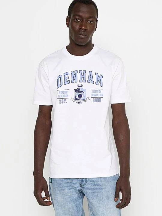 Zdjęcie produktu T-shirt z nadrukiem Denham biały