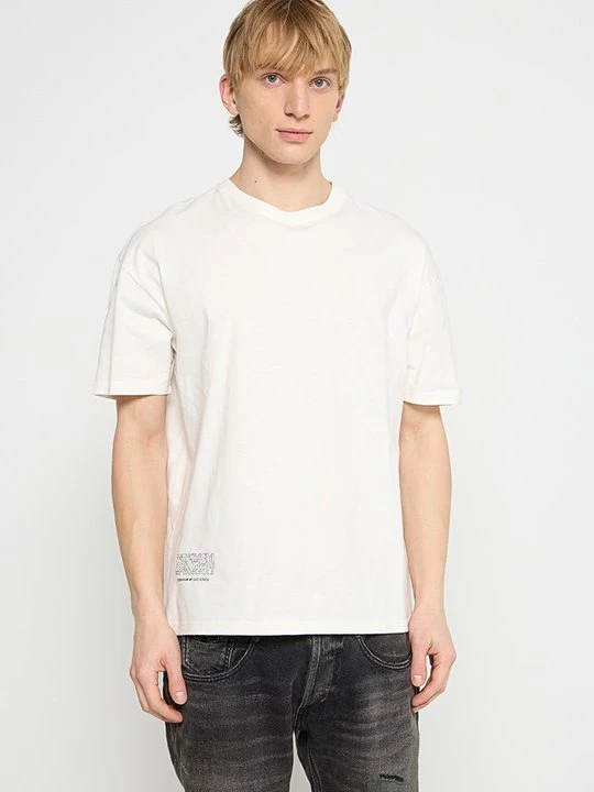 Zdjęcie produktu T-shirt z nadrukiem Denham mleczny