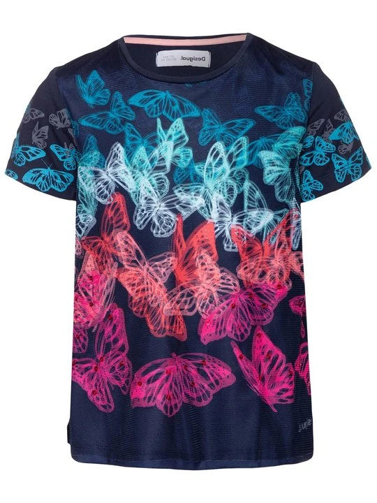 Zdjęcie produktu T-shirt z nadrukiem Desigual granatowy