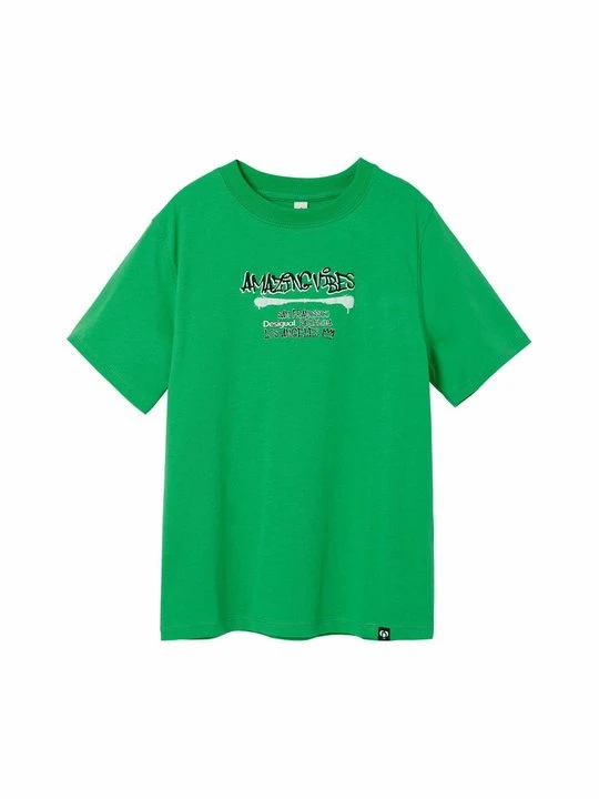 Zdjęcie produktu T-shirt z nadrukiem Desigual zielony