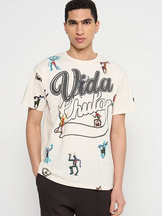 Zdjęcie produktu T-shirt z nadrukiem Desigual mleczny