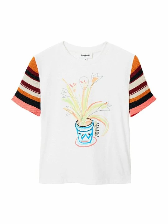Zdjęcie produktu T-shirt z nadrukiem Desigual biały