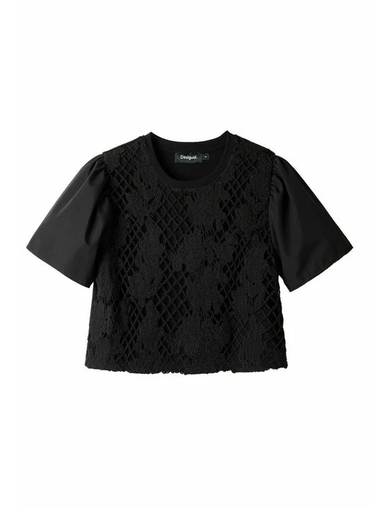 Zdjęcie produktu T-shirt z nadrukiem Desigual czarny