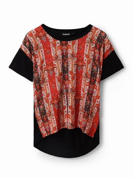 Zdjęcie produktu T-shirt z nadrukiem Desigual czarny