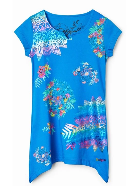 Zdjęcie produktu T-shirt z nadrukiem Desigual niebieski