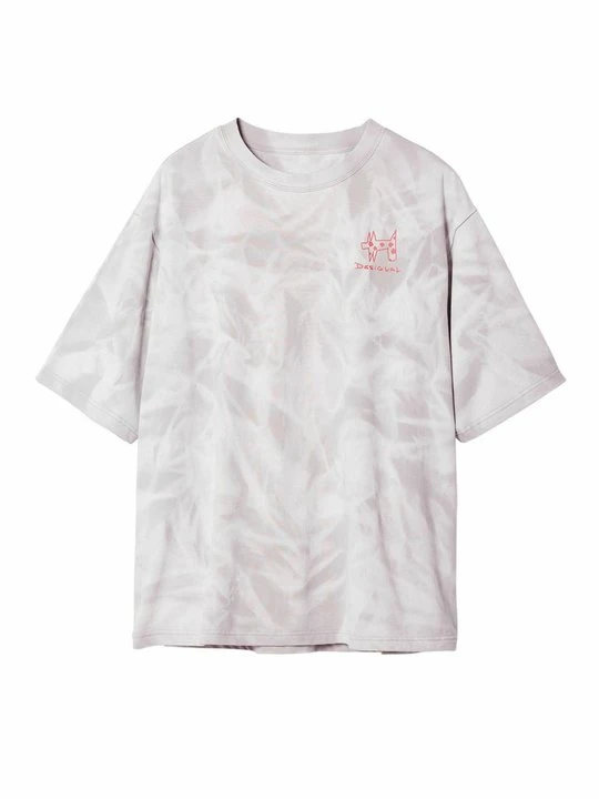 Zdjęcie produktu T-shirt z nadrukiem Desigual szary