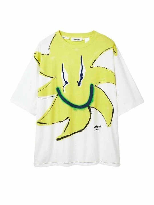 Zdjęcie produktu T-shirt z nadrukiem Desigual biały
