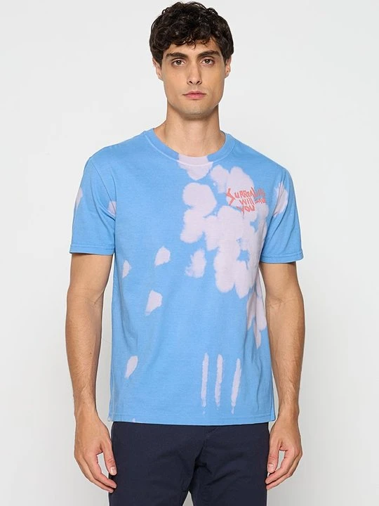 Zdjęcie produktu T-shirt z nadrukiem Desigual niebieski