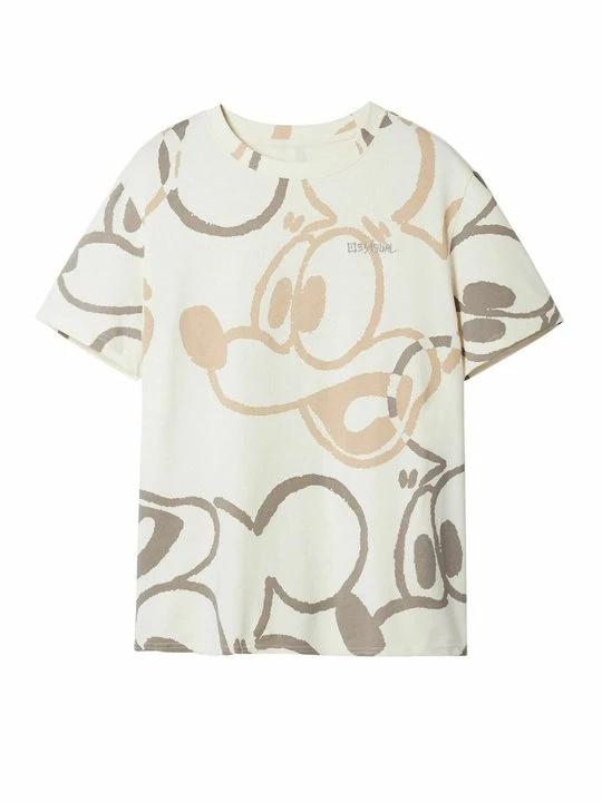 Zdjęcie produktu T-shirt z nadrukiem Desigual beżowy