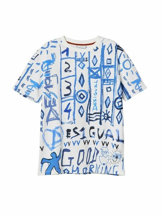 Zdjęcie produktu T-shirt z nadrukiem Desigual biały