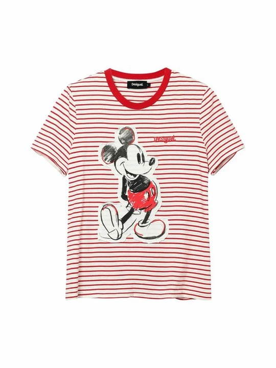 Zdjęcie produktu T-shirt z nadrukiem Desigual czerwony