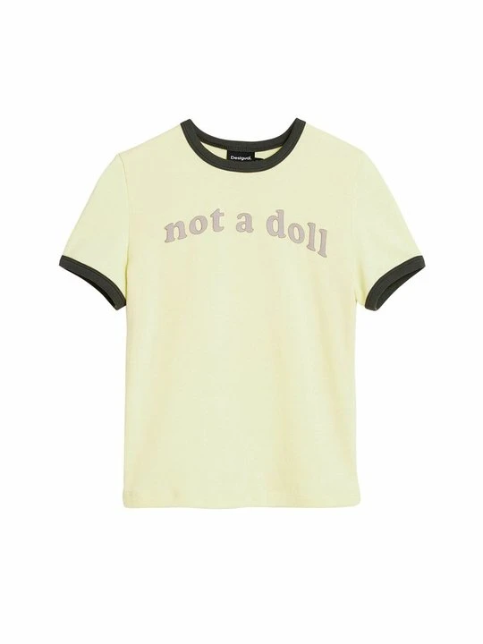 Zdjęcie produktu T-shirt z nadrukiem Desigual żółty