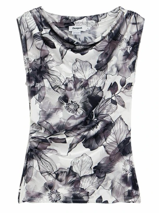 Zdjęcie produktu T-shirt z nadrukiem Desigual szary
