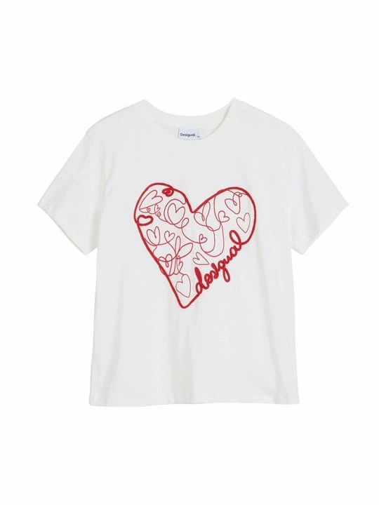Zdjęcie produktu T-shirt z nadrukiem Desigual biały