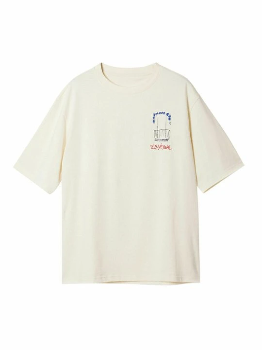 Zdjęcie produktu T-shirt z nadrukiem Desigual beżowy