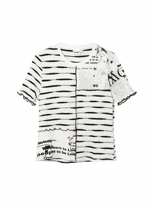 Zdjęcie produktu T-shirt z nadrukiem Desigual biały