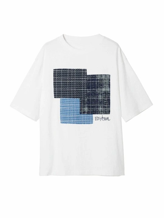 Zdjęcie produktu T-shirt z nadrukiem Desigual biały