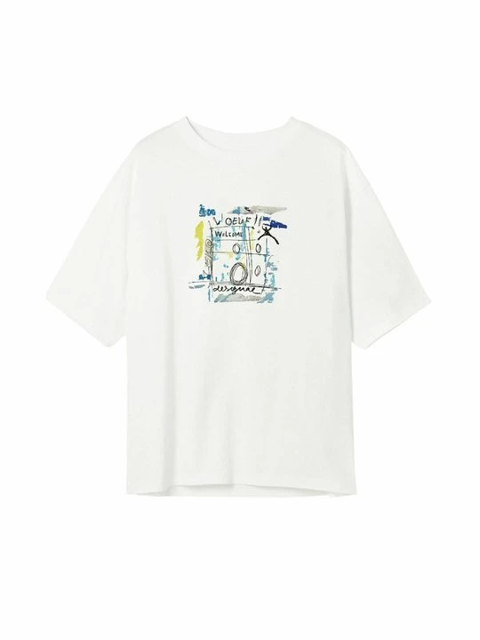 Zdjęcie produktu T-shirt z nadrukiem Desigual biały