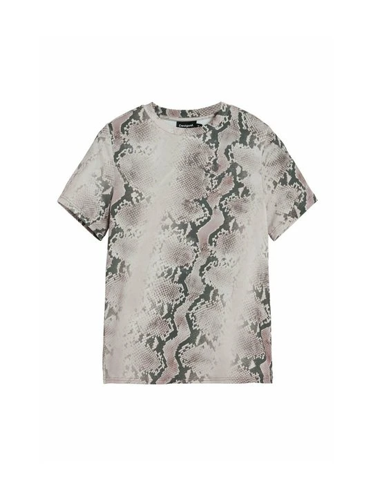 Zdjęcie produktu T-shirt z nadrukiem Desigual brązowy