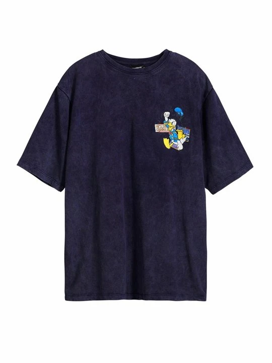 Zdjęcie produktu T-shirt z nadrukiem Desigual niebieski