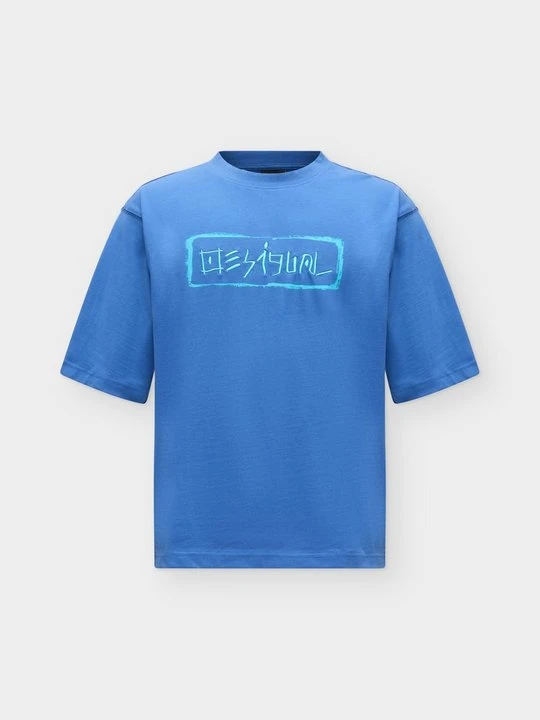 Zdjęcie produktu T-shirt z nadrukiem Desigual niebieski