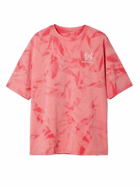 Zdjęcie produktu T-shirt z nadrukiem Desigual różowy