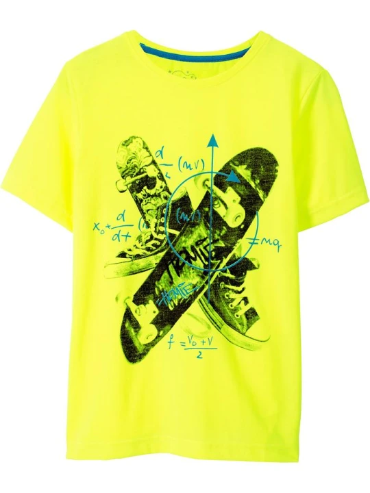 Zdjęcie produktu T-shirt z nadrukiem deskorolki BonPrix żółty