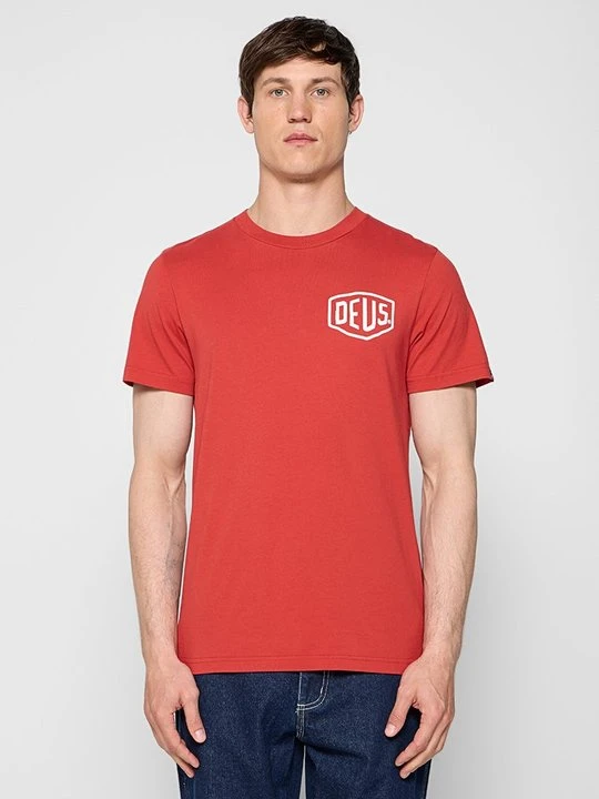Zdjęcie produktu T-shirt z nadrukiem Deus Ex Machina czerwony