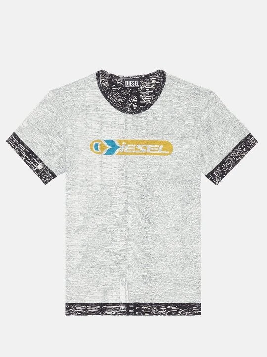 Zdjęcie produktu T-shirt z nadrukiem Diesel szary