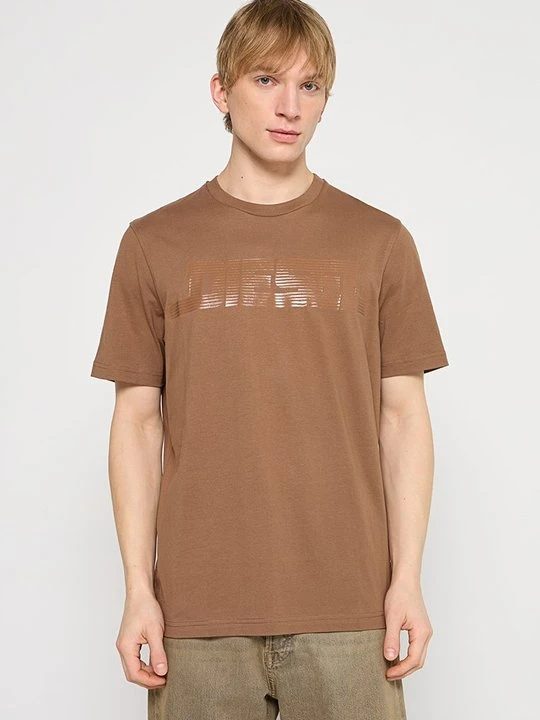 Zdjęcie produktu T-shirt z nadrukiem Diesel brązowy